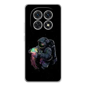 Силиконовый Чехол с принтом "Космонавты" на Xiaomi Redmi Note 15 5G (В руках земля)