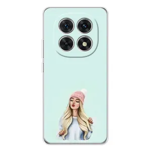 Силіконовый Чохол на Xiaomi Redmi Note 15 5G з картинкой Модных девушек (В шапці)