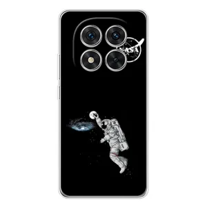 Силіконовый бампер з принтом "Наса" на Xiaomi Redmi Note 15 Pro 5G (Космонавт баскетболіст)