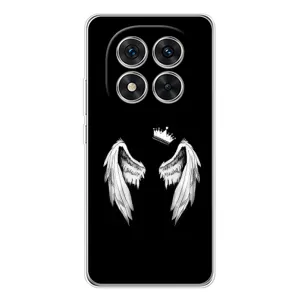 Чехол (Корона на чёрном фоне) для Xаomi Рэдми Нот 15 Про 5G (Крылья и корона)