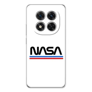 Силіконовый бампер з принтом "Наса" на Xiaomi Redmi Note 15 Pro 5G (NASA на білому тлі)
