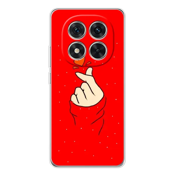 Чехол с рисунком «Сердце на красном» для Xiaomi Redmi Note 15 Pro 5G