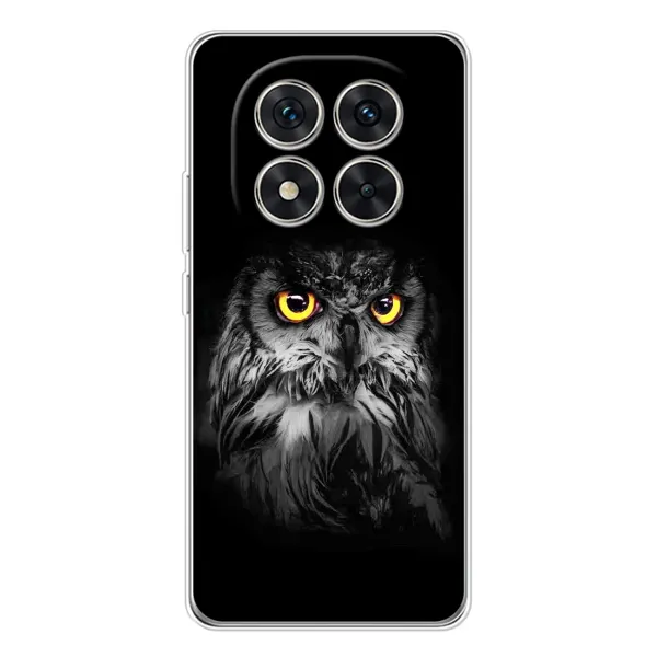 Чехол с рисунком «Сова на чёрном» для Xiaomi Redmi Note 15 Pro 5G Чехол с рисунком «Сова на чёрном» для Xiaomi Redmi Note 15 Pro 5G