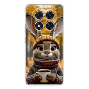 Печатный чехол «Зверята с кофе» для Xiaomi Redmi Note 15 Pro 5G (Зайчик с кофе)