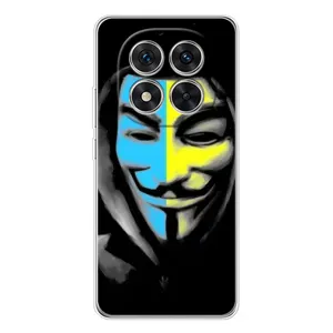 Чехол с Украинской символикой на Редми Ноте 15 Про Плюс (Анонимус патриот)