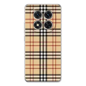 Чехол с Брендами одежды на Редми Ноте 15 Про Плюс (Burberry стиль)