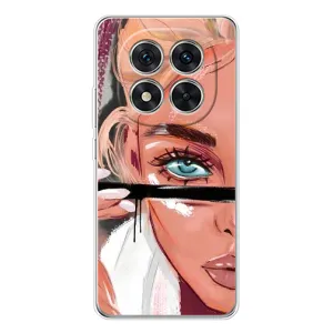 Силіконовый Чохол на Xiaomi Redmi Note 15 Pro Plus з картинкой Модных девушек (Дівчина та вії)