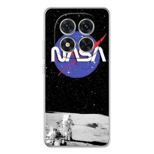 Силиконовый бампер с принтом "Наса" на Xiaomi Redmi Note 15 Pro Plus (Nasa на луне)