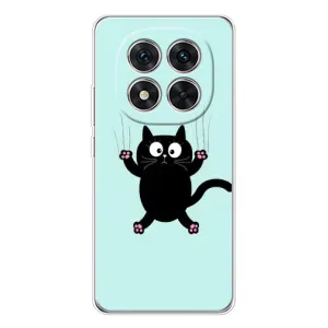 Силіконовий чохол з котиком для Xiaomi Redmi Note 15 Pro Plus (Падаючий кіт)