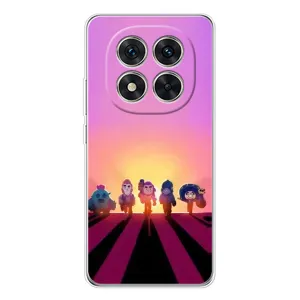 Силиконовый Чехол на Xiaomi Redmi Note 15 Pro Plus с картинкой Brawl Stars (Персонажи в закате)