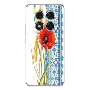 Силіконовый Чохол на Xiaomi Redmi Note 15 Pro Plus з картинкой Вишиванки (Вишиванка з квіткою)
