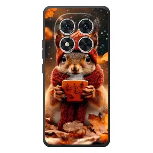 Печатный чехол «Зверята с кофе» для Xiaomi Redmi Note 15 Pro (Белка с кофе)