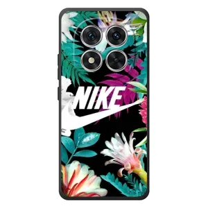 Силиконовый Чехол на Xiaomi Redmi Note 15 Pro с картинкой Nike (Цветочный Nike)