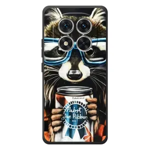 Силиконовый Чехол с Енотами на Xiaomi Redmi Note 15 Pro (Енот в очках)