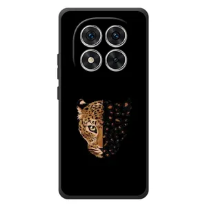 Чехол с леопардовым принтом на Xiaomi Redmi Note 15 Pro (Леопард на черном)
