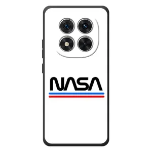 Силіконовый бампер з принтом "Наса" на Xiaomi Redmi Note 15 Pro (NASA на білому тлі)