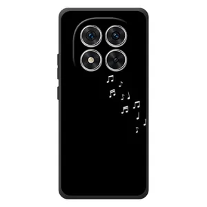Чехол с картинками на черном фоне для Xiaomi Redmi Note 15 Pro (Ноты)