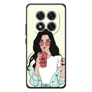 Силиконовый Чехол на Xiaomi Redmi Note 15 Pro с картинкой Стильных Девушек (С напитком)
