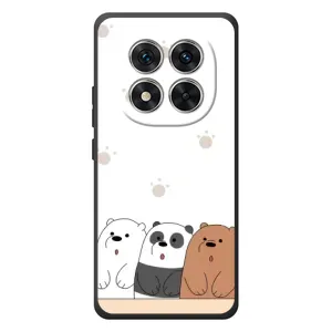 Чехлы с изображением разных животных для Xiaomi Redmi Note 15 Pro (Удивленные медвеженки)