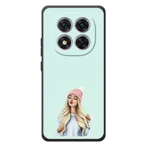 Силиконовый Чехол на Xiaomi Redmi Note 15 Pro с картинкой Стильных Девушек (В шапке)