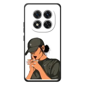 Силиконовый Чехол на Xiaomi Redmi Note 15 Pro с картинкой Стильных Девушек (В зеленом)
