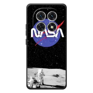 Силиконовый бампер с принтом "Наса" на Xiaomi Redmi Note 15 (Nasa на луне)
