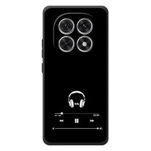 Чехол с картинками на черном фоне для Xiaomi Redmi Note 15 (Плеер)