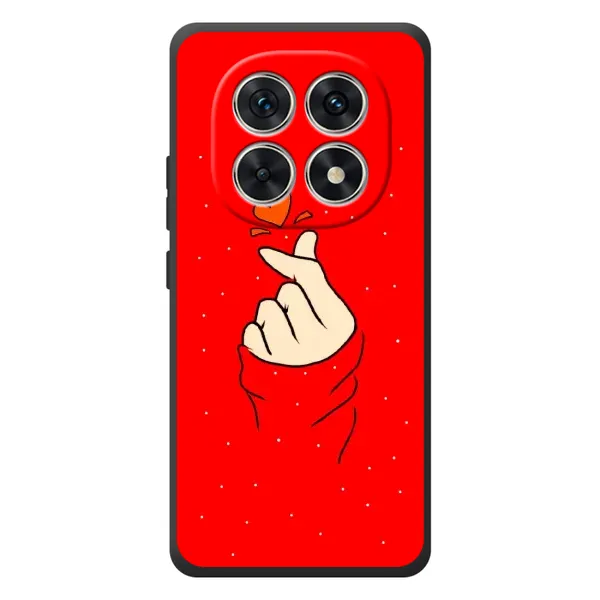 Чехол с рисунком «Сердце на красном» для Xiaomi Redmi Note 15 Чехол с рисунком «Сердце на красном» для Xiaomi Redmi Note 15