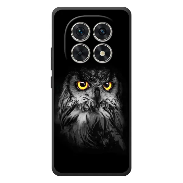 Чехол с рисунком «Сова на чёрном» для Xiaomi Redmi Note 15 Чехол с рисунком «Сова на чёрном» для Xiaomi Redmi Note 15