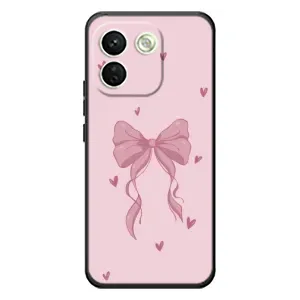 Чохол банти для Xiaomi Redmi Note 17 Pro Max (Бант на рожевому)