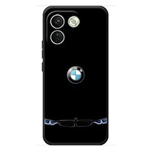 Силиконовый бампер с картинкой машины на Xiaomi Redmi Note 17 Pro Max (Черный BMW)