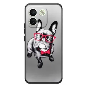 Чехол (ТПУ) Милые собачки для Xiaomi Redmi Note 17 Pro Max (Бульдог в очках)