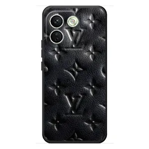 Текстурний Чохол Louis Vuitton для Сяомі Редмі Ноут 17 Про Макс (Чорний ЛВ)