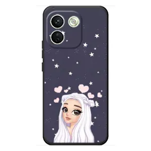Чехол Стильные девушки на Xiaomi Redmi Note 17 Pro Max (Девушка и сердечки)