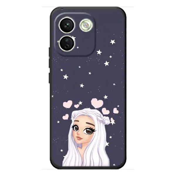 Чехол с рисунком «Девушка и сердечки» для Xiaomi Redmi Note 17 Pro Max