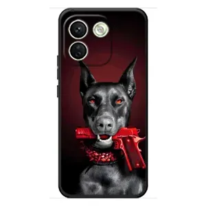 Чехол ДОБЕРМАН для Xiaomi Redmi Note 17 Pro Max (Доберман злой)