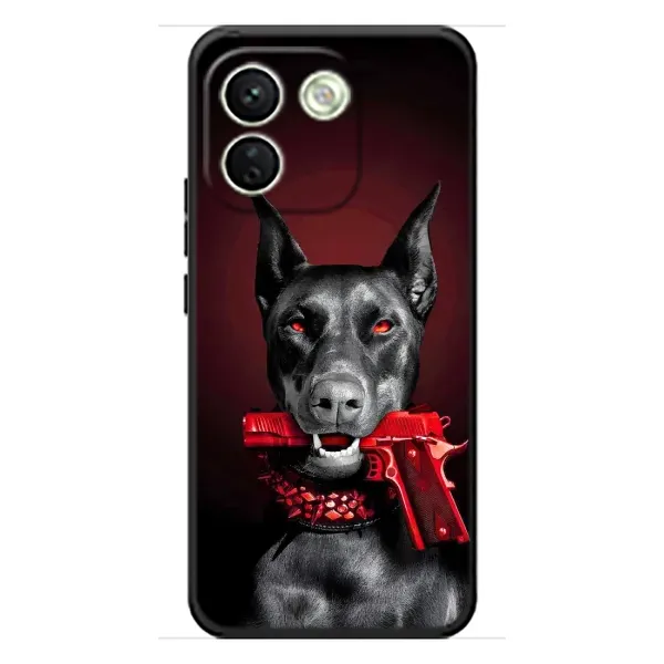 Чехол с рисунком «Доберман злой» для Xiaomi Redmi Note 17 Pro Max Чехол с рисунком «Доберман злой» для Xiaomi Redmi Note 17 Pro Max