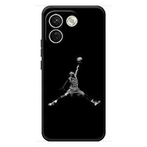 Силіконовый Чохол Nike Air Jordan на Сяомі Редмі Ноут 17 Про Макс (Джордан)