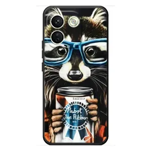 Силиконовый Чехол с Енотами на Xiaomi Redmi Note 17 Pro Max (Енот в очках)