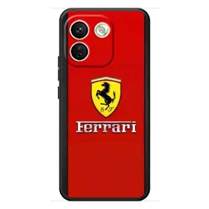 Силиконовый бампер с картинкой машины на Xiaomi Redmi Note 17 Pro Max (Ferrari Logo)