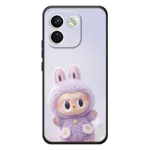 Чехол с принтом Лабубу для Xiaomi Redmi Note 17 Pro Max (Фиолетовый Лабубу)