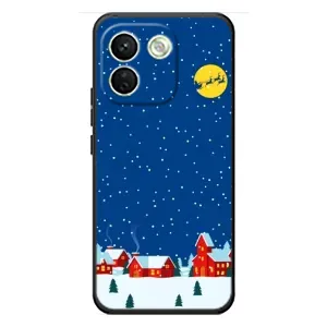 Силіконовий бампер на різдво для Xiaomi Redmi Note 17 Pro Max (Місто в снігу)