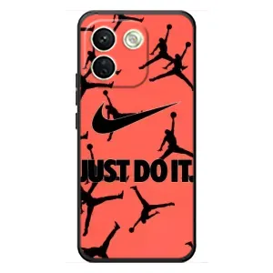 Силіконовый Чохол Nike Air Jordan на Сяомі Редмі Ноут 17 Про Макс (Just Do It)