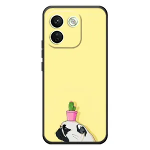 Бампер для Xiaomi Redmi Note 17 Pro Max з картинкою "Песики" (Кактус на голові)