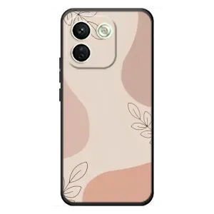 Чехол цветочный дизайн для Xiaomi Redmi Note 17 Pro Max (Коричневый фон)