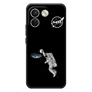 Силиконовый бампер с принтом "Наса" на Xiaomi Redmi Note 17 Pro Max (Космонавт баскетболист)