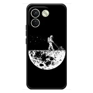 Силиконовый Чехол с принтом "Космонавты" на Xiaomi Redmi Note 17 Pro Max (Космонавт)
