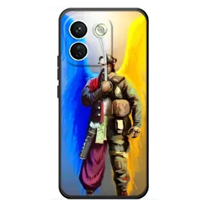 Чехол с картинкой (Патриотический КОЗАК) на Xiaomi Redmi Note 17 Pro Max (Козак с крыльями)