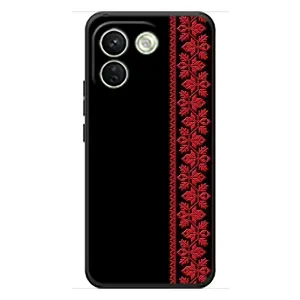 Силиконовый Чехол на Xiaomi Redmi Note 17 Pro Max (Красная Вышиванка)