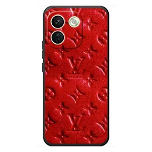 Текстурний Чохол Louis Vuitton для Сяомі Редмі Ноут 17 Про Макс (Червоний ЛВ)